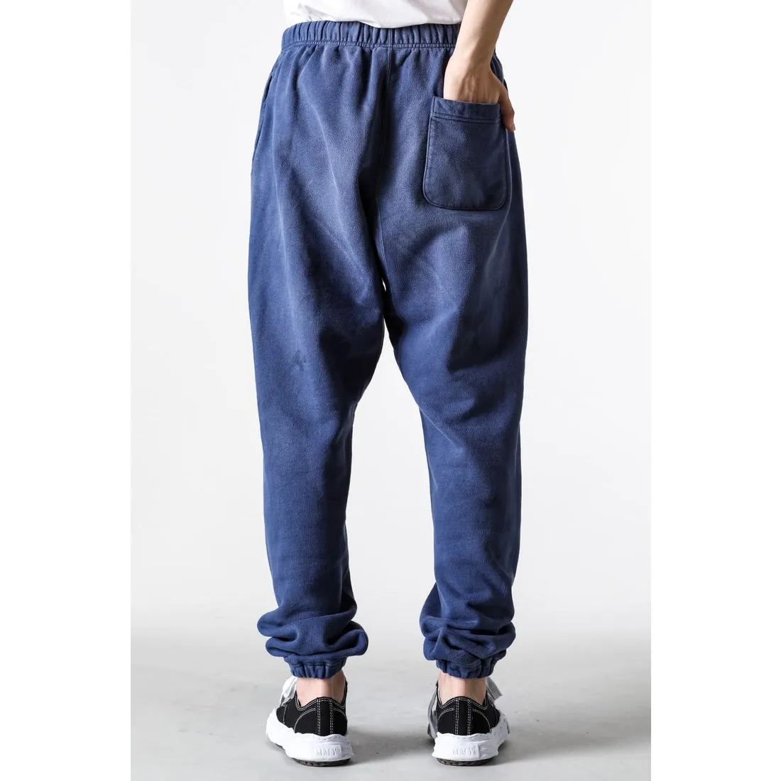 SAINT M×××××× ANGEL SWEATER PANTS/NAVY Angel Reborn Blue Sweatpants Washed Blue S-XL Assute Garment Dyeing Full Clothes Water Fading Dirty and Distressed New Vintage Ceiling God Cut Original Same Style